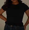 Black fitted tshirt - Short sleeve