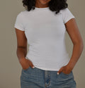 White Fitted tshirt - Short sleeve